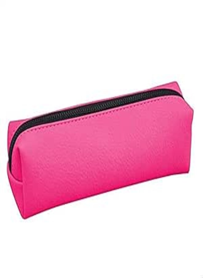 Penguin Zipped pencil case lethar - 6 * 8 * 22 - fouchia